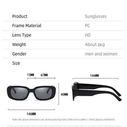 Retro Rectangle Sunglasses